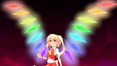 Wings dress vampire red eyes blondes anime girls touhou flandre 