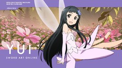 Wings Fairies long hair black hair black eyes sword art online 