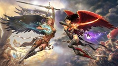 Wings fans battles artwork fantasy art female warriors