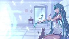 Wings feathers angels hatsune miku vocaloid