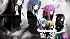 Wings feathers crystals dress tie Vampires devil red eyes suit 