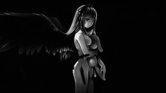 Wings feathers side view long hair rozen maiden suigintou edited