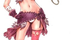 Wings glasses white background stockings anime girls short hair 