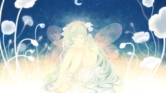 Wings green hair anime