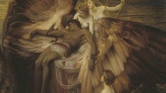 Wings harp paintings nymph icarus classic art greek mythology 