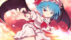 Wings hats blue hair remilia scarlet touhou