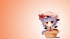 Wings hats boxes blue hair anime girls short hair remilia 
