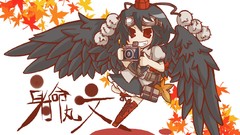 Wings hats Chibi red eyes Cameras brunettes goggles short hair 