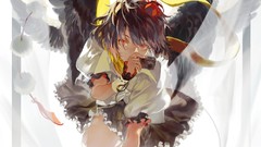 Wings hats flying Cameras shirts skirts scarfs anime girls 