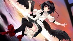 Wings hats flying red eyes Cameras stockings boots short hair 