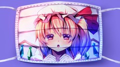 Wings hats red eyes blondes blush anime girls short hair touhou 