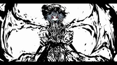 Wings hats red eyes blue hair remilia scarlet touhou 