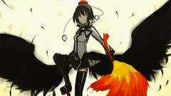 Wings hats skirts short hair touhou shameimaru aya video games 