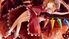 Wings hats Vampires blondes touhou flandre scarlet video games