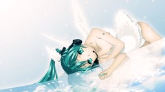 Wings headphones anime girls hatsune miku vocaloid twintails 
