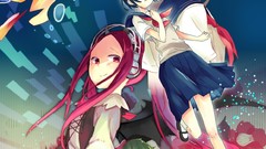 Wings headphones Anime school uniforms seifuku miko