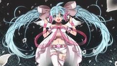 Wings headphones navel Shorts bows belts tattoos blue hair long 