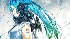 Wings headphones Robots tie Profile mechanical tattoos blue 