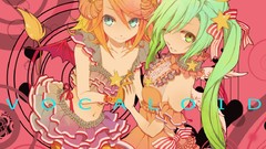 Wings horns anime girls green eyes hatsune miku vocaloid 