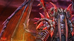 Wings horns armor red eyes demons artwork fantasy art