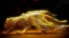 Wings Leopards glowing burn artwork fantasy art