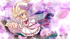 Wings long hair anime girls blue eyes touhou lily white