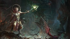 Wings magician flying demons artwork fantasy art