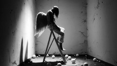 Wings monochrome angels