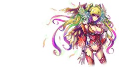 Wings multicolor feathers pixiv