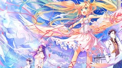 Wings nurse long hair anime girls