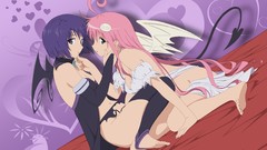 Wings pink hair anime girls green eyes lala satalin deviluke 