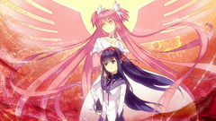 Wings purple hair pink