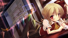 Wings red eyes anime girls phones touhou flandre scarlet