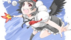 Wings red eyes anime girls touhou shameimaru aya tengu