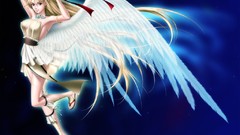 Wings red eyes blondes long hair anime girls sharon Words Worth