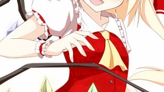 Wings red eyes blondes skirts anime girls touhou flandre 