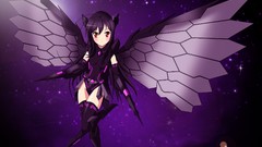 Wings red eyes blush long hair anime girls accel world black 