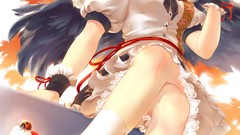 Wings red eyes Cameras anime girls short hair touhou shameimaru 