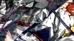 Wings red eyes long hair blue eyes reiuji utsuho touhou black 