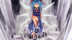Wings short hair touhou cirno