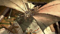 Wings steampunk flies ancient papyrus digital art parchments