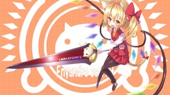 Wings Swords blondes skirts anime girls short hair pantyhose 