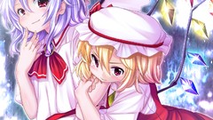 Wings tears hats red eyes anime girls remilia scarlet touhou 