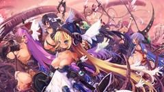 Wings tears tentacles artist armor staff blush long hair anime 