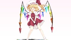 Wings tears vampire blush anime girls touhou flandre scarlet