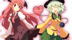 Wings tie hats red eyes anime girls closed eyes pantyhose green 