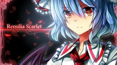 Wings tie hats red eyes blue hair remilia scarlet touhou video 