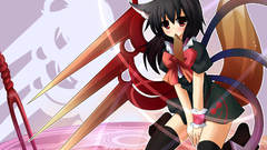 Wings touhou animal ears houjuu nue video games thigh highs