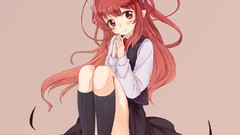 Wings touhou panties Simple Background knee socks Koakuma