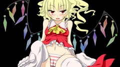 Wings transparent Anime red eyes blondes blush anime girls 